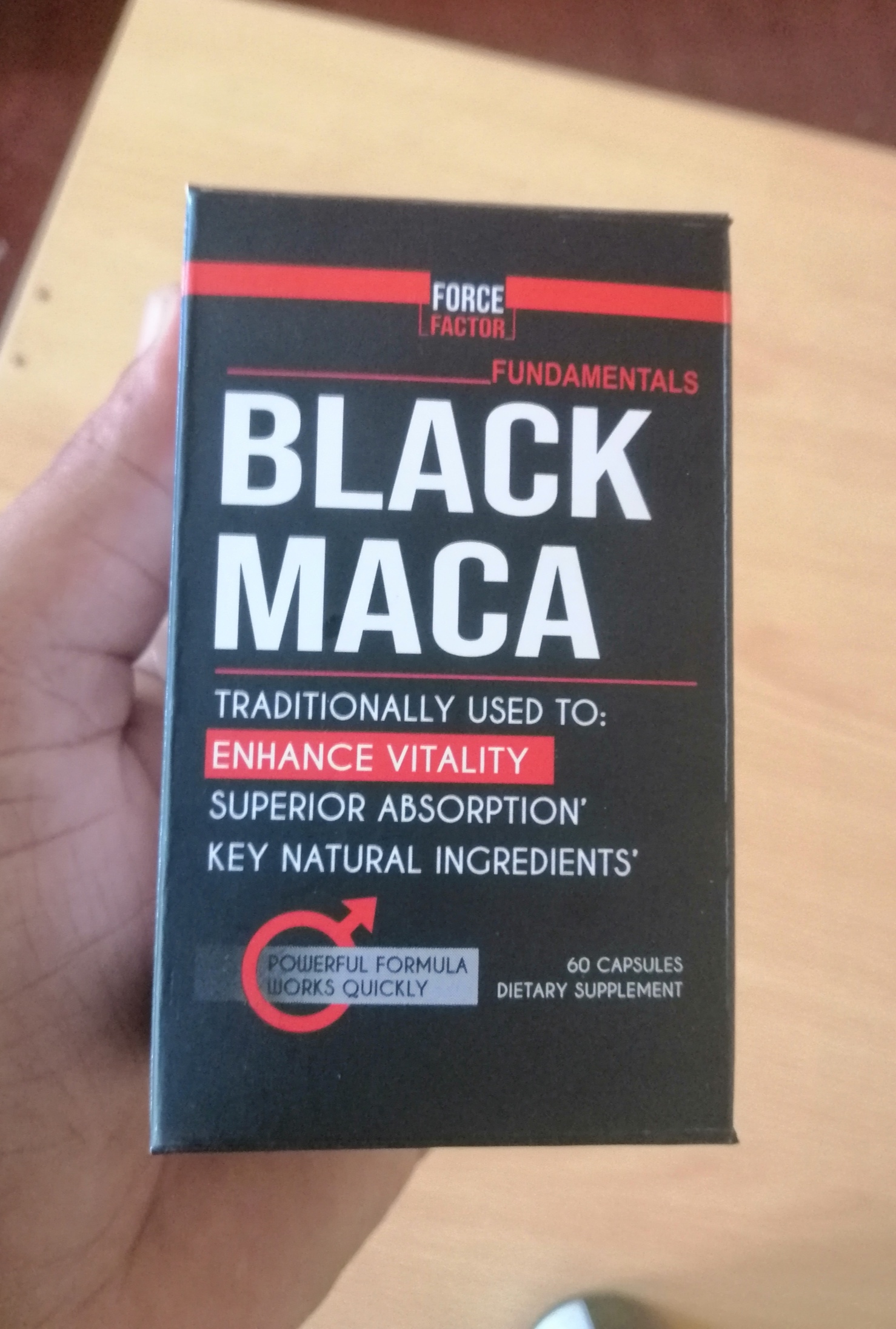 Force Factor Black Maca 60 Capsules /Buy 2 Get 1 f